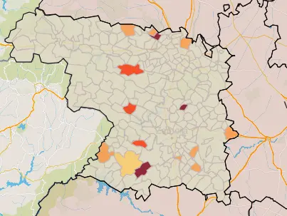 Mapa IA municipios a siete días (20 de enero)