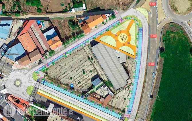 Mapa del espacio sobre el que se asentará el nuevo Mercadona en Benavente