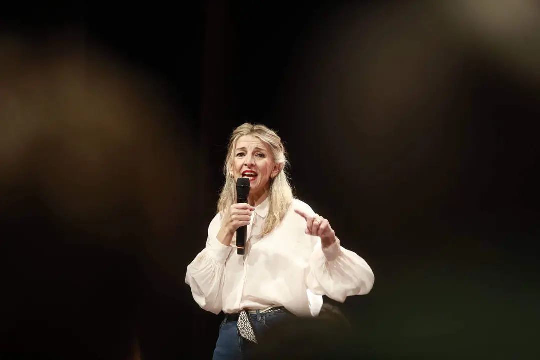 Yolanda Díaz durante el acto celebrado en Valladolid. Fotografía: @Yolanda_Diaz_