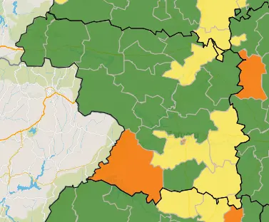 Mapa ZBS casos activos a 7 días (3 de febrero)