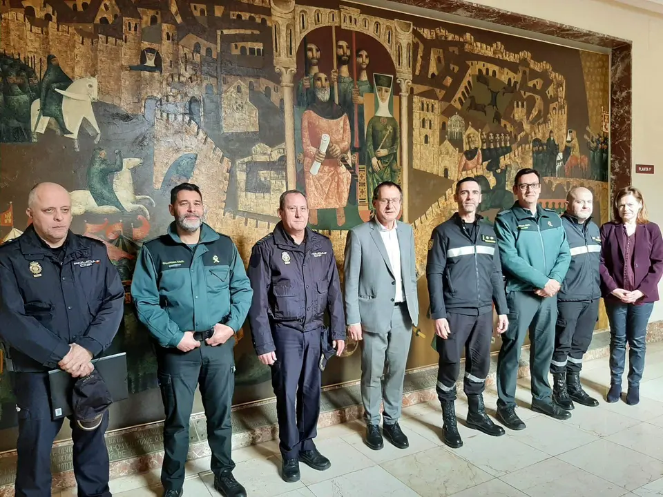 Visita a Zamora del nuevo teniente coronel de la UME,  Daniel Constantino Casado