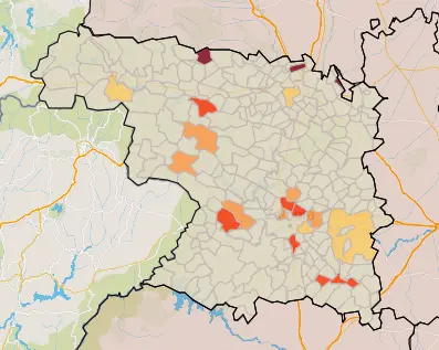 Mapa IA municipios a siete días (10 de febrero)