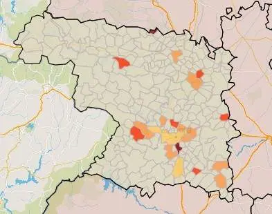 Municipios a siete días (14 de febrero)
