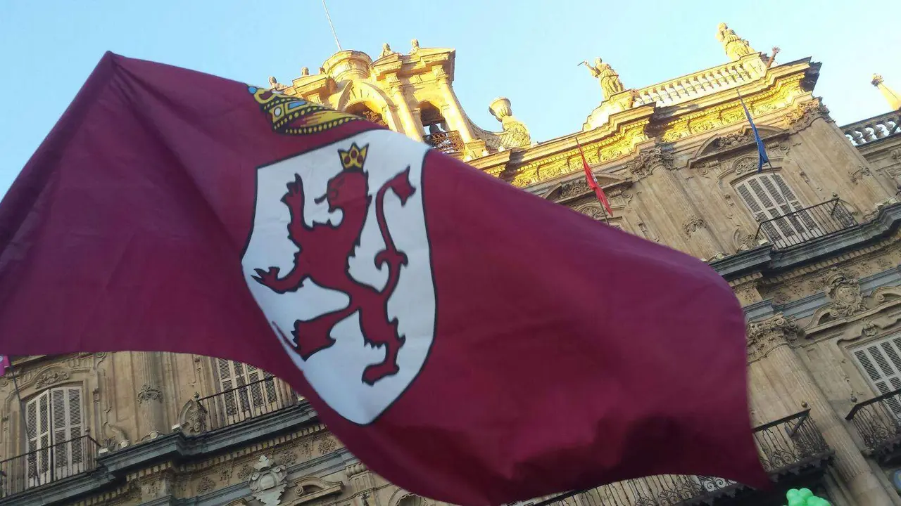 Bandera del Reino de León. Fotografía: Colectivo Ciudadanos de la Región Leonesa CCRL Facebook