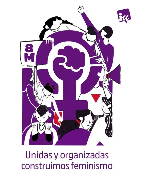 cartel por el 8 de marzo de IU Benavente