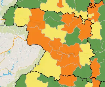 Mapa ZBS casos activos a 7 días (5 de marzo)