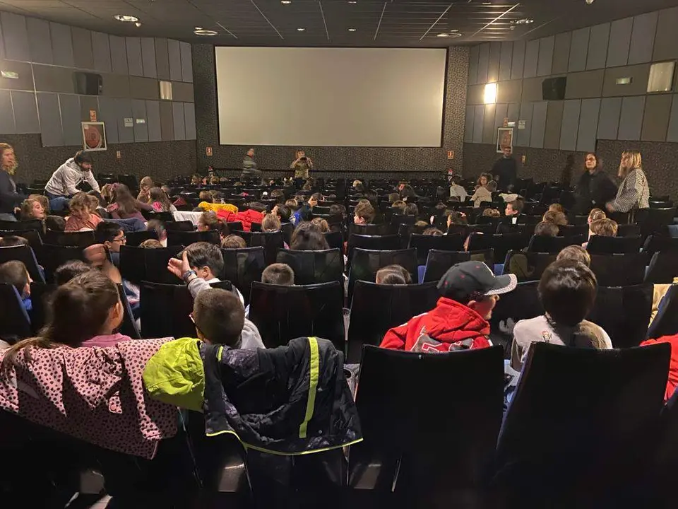 Menores asistentes a la Semana del Cine en Valores. Imagen de archivo