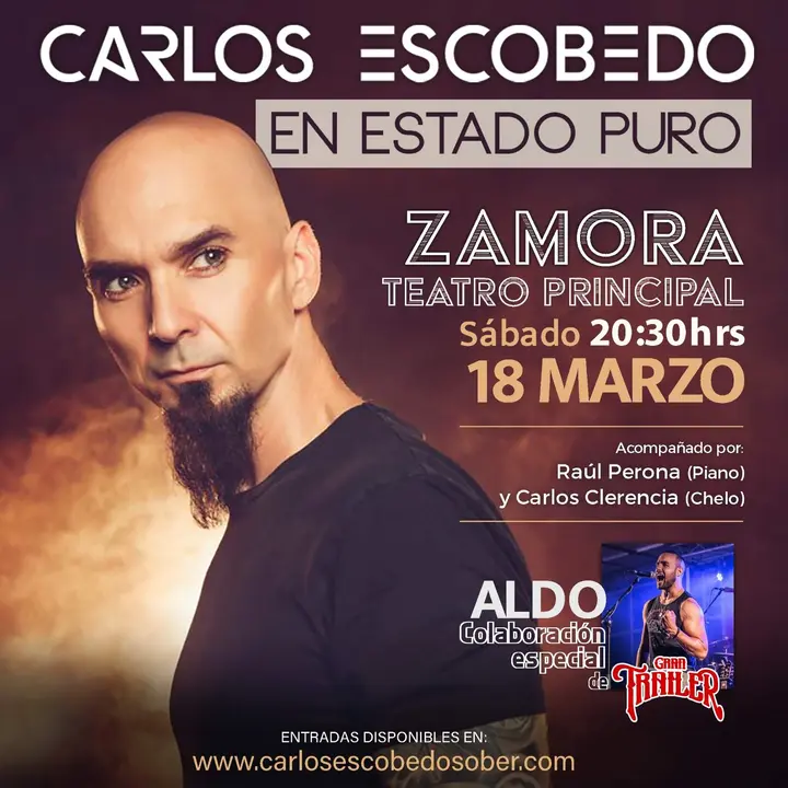 Cartel del concierto de Carlos Escobedo en el Principal