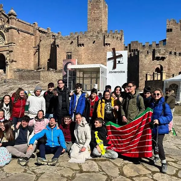Grupo de jóvenes en la peregrinación Javierada. Fotografía: Diócesis de Zamora