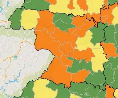 Mapa ZBS a siete días (10 de marzo)