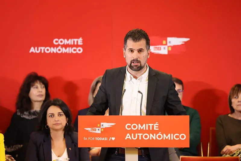 Luis Tudanca en su intervención ante el Comité Autonómico del PSOECyL. Imagen de archivo