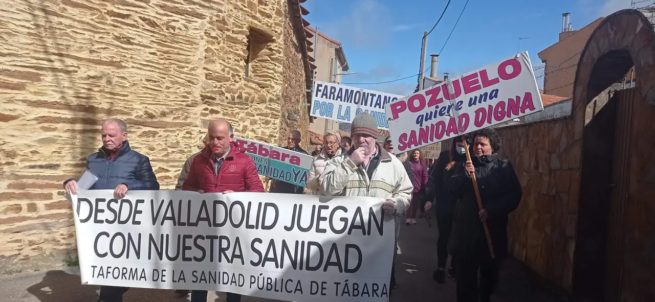 Manifestación por la sanidad pública de Tábara