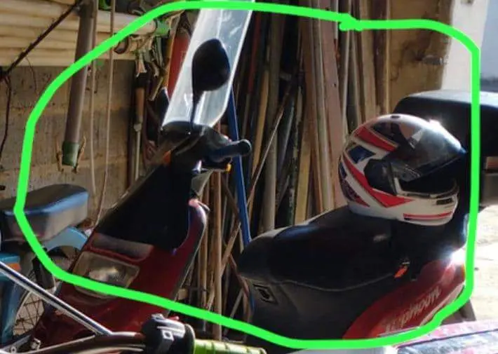 Moto robada en el barrio de . Fotografía: