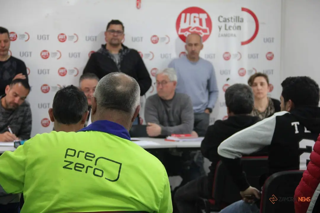 Asamblea de trabajadores de Prezero, servicio dde limpieza de Zamora