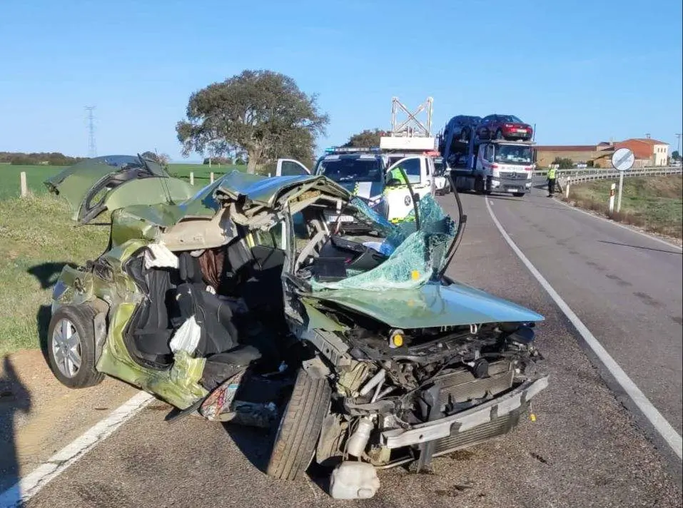 Accidente mortal en Moreruela de Tábara al paso por la N-631. Fotografía; CEDIDA