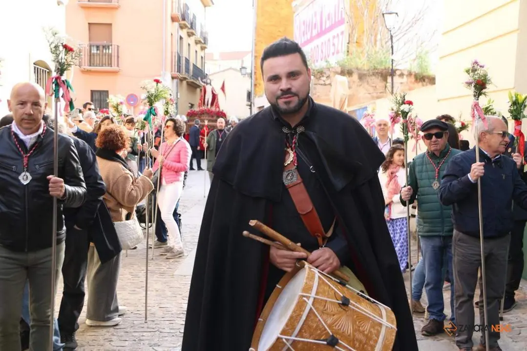 Luis Pedraza durante su actuación en el Domingo de Ramos en Zamora