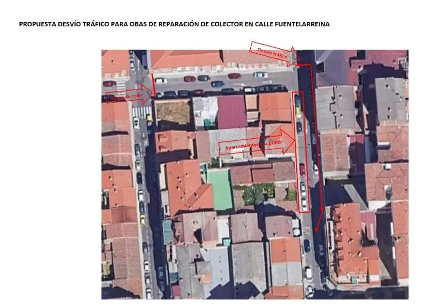 PROPUESTA DESVÍO TRÁFICO PARA OBAS DE REPARACIÓN DE COLECTOR EN CALLE FUENTELARREINA
