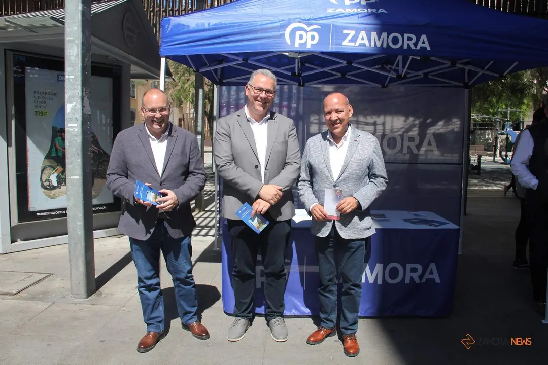 Visita Miguel Tellado a Zamora, junto a Jesús María Prada y José María Barrios