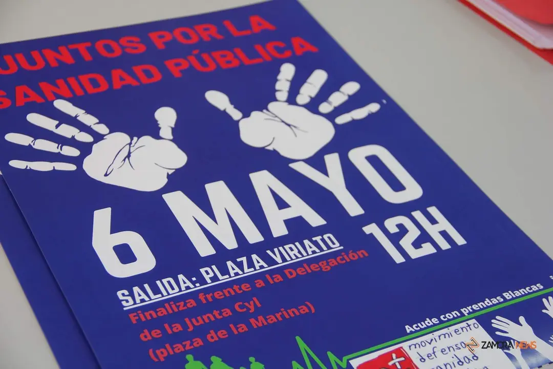 Cartel de la protesta organizada por el Movimiento por la Sanidad Pública