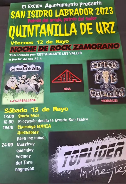 Cartel de fiestas Quintanilla de Urz