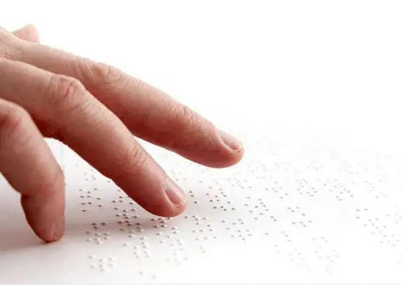 Braille. Fotografía de archivo