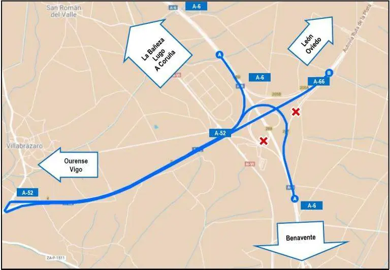 mapa carretera Benavente