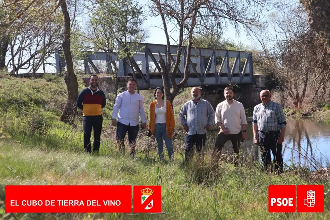 Filiberto Hernández Pablos, candidato del PSOE a la Alcaldía del Cubo del Vino, y su equipo