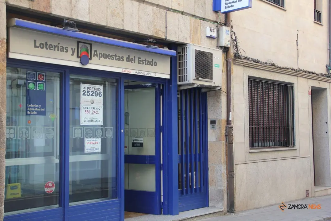 Administración de Lotería en el centro de Zamora