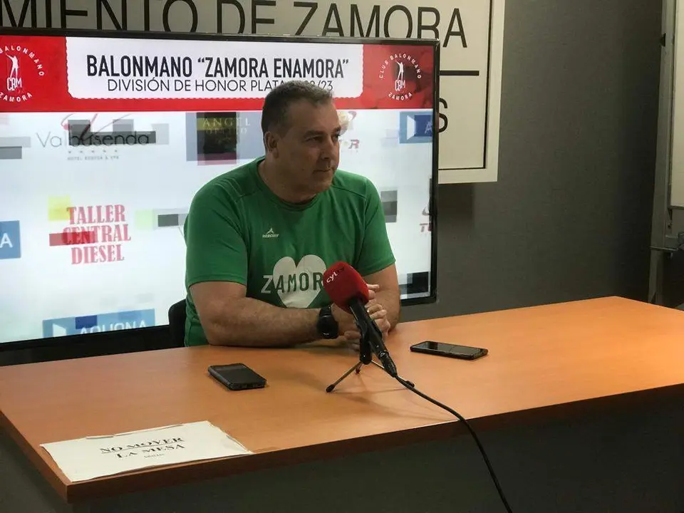 Fran González en la rueda de prensa previa al duelo ante Ciudad Real