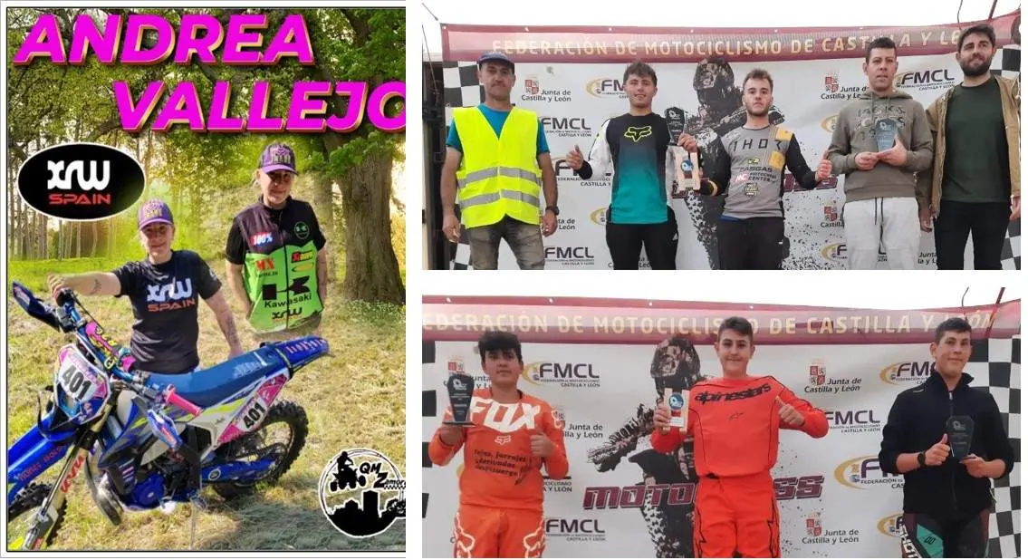 Imagen de los podios del equipo QMZamora