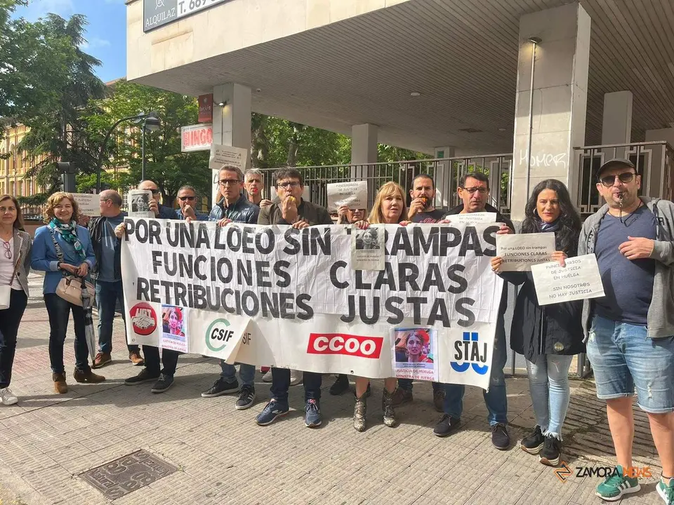 Protesta de los funcionarios de Justicia