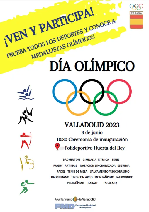 Cartel del Día Olímpico en Valladolid