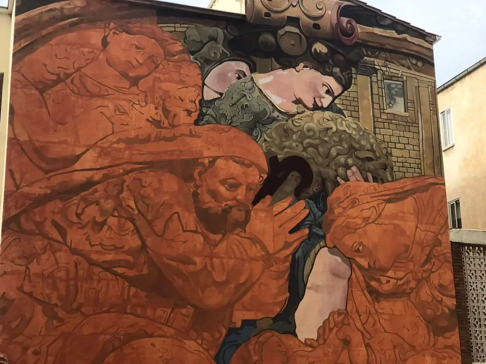 Nuevo mural de Carlos Adeva en la sede de la Agrupación Belenista La Morana