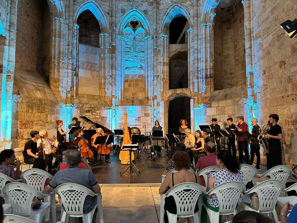 Concierto del Grupo de Música Contemporânea de Lisboa y del Conservatorio Profesional de Música "Miguel Manzano" de Zamora en el concierto en la FRAH. Fotografía: Fundación Rei Afonso Henriques