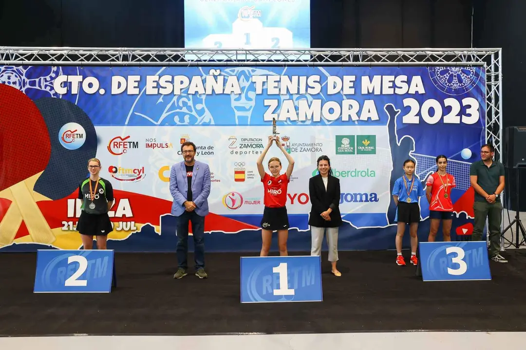 Renata Shypsha y Oriol Martínez se proclaman campeones de España Alevín 2023 en Zamora