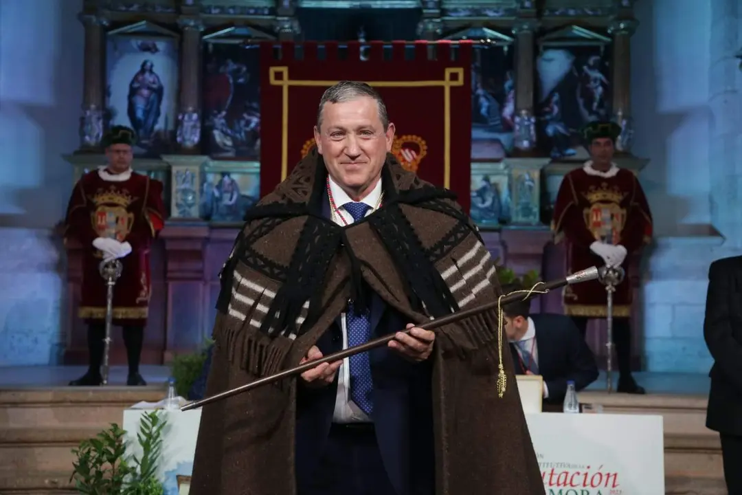 Javier Faúndez durante la investidura como nuevo presidente de la Diputación de Zamora. Fotografía: José Luis Leal