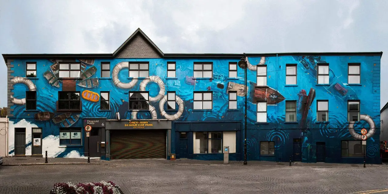 Mural realizado por el zamorano David 'Maker' en la ciudad de Waterford, Irlanda. Fotograf&iacute;a: CEDIDA