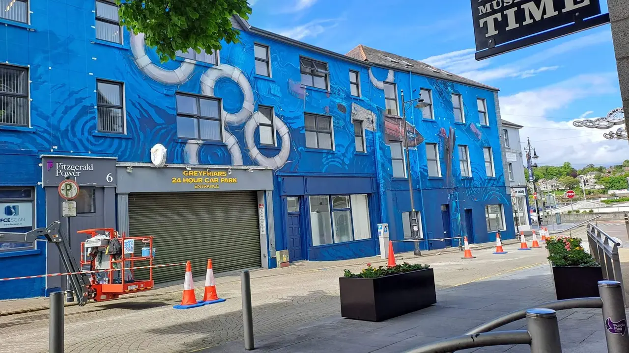 Mural realizado por el zamorano David 'Maker' en la ciudad de Waterford, Irlanda. Fotografía: CEDIDA