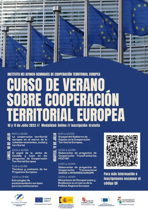 CARTEL CURSO COOPERACIÓN TERRITORIAL EUROPEA 10 Y 11 JULIO 2023