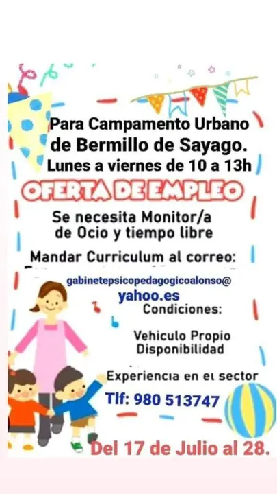 oferta de empleo Bermillo