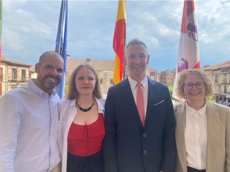 Javier López, María Velasco, Carlos Rodríguez y Vicenta Gil-Negrete en la toma de posesión 