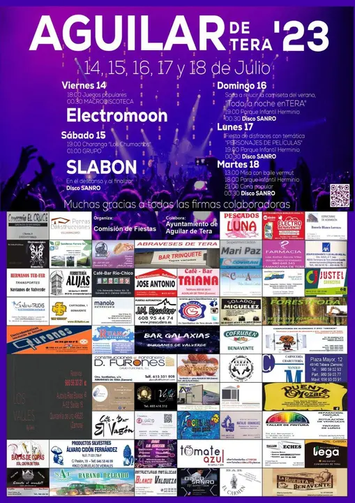 cartel de fiestas Aguilar de Tera