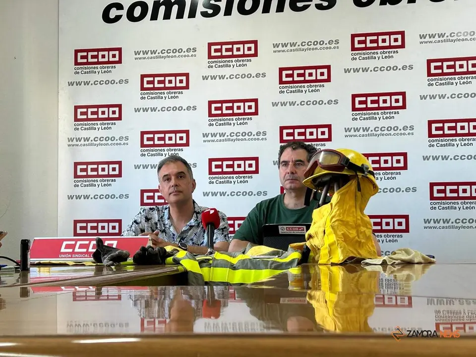 Juan Manuel Ramos García. 
 Responsable Autonómico Sector Forestal de CCOO Industria y Ángel Javier Lucas Hernández, Coordinador Provincial de CCOO Industria Zamora