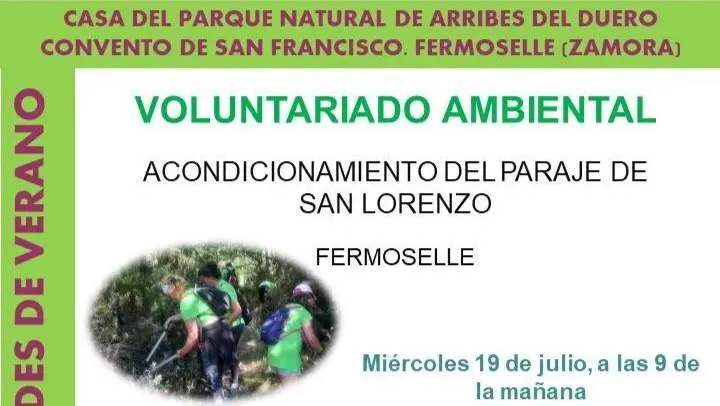 Cartel jornada de voluntariado ambiental