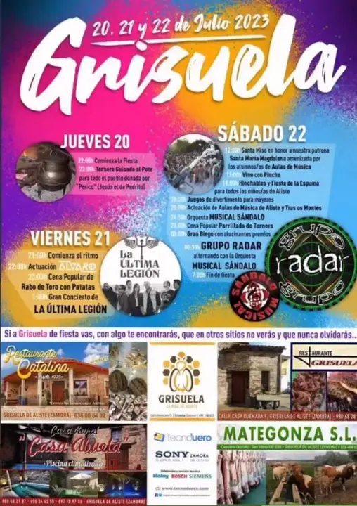 Cartel de fiestas Grisuela