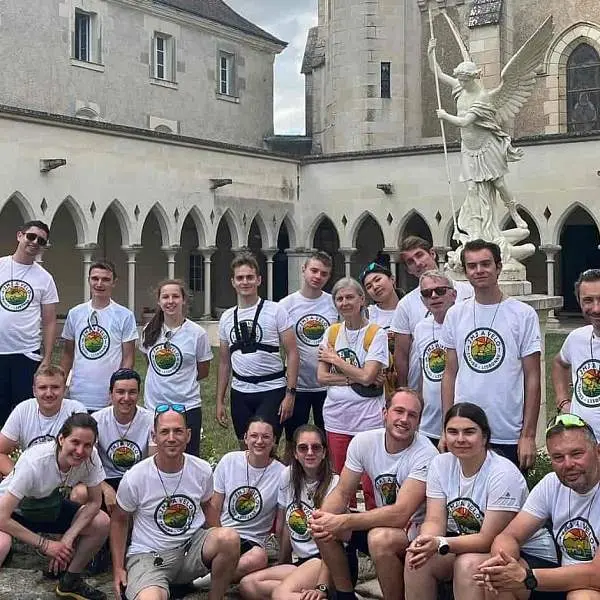 Los ciclistas participan en el JMJ