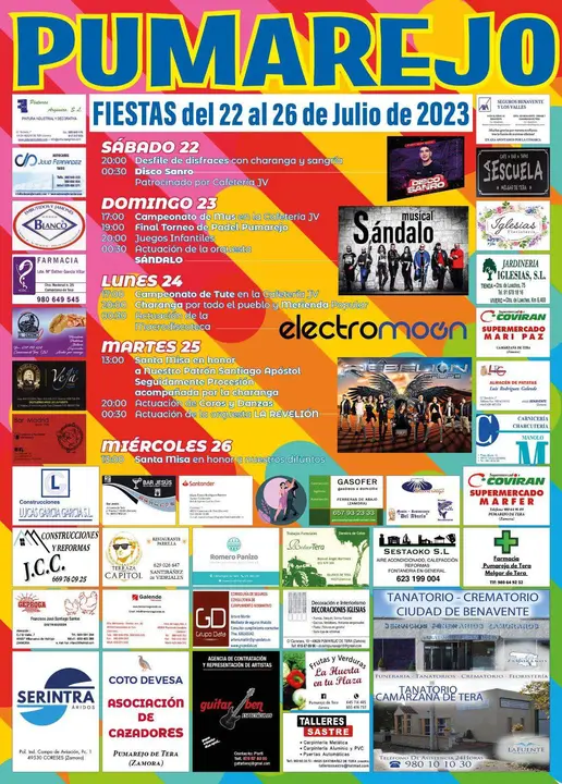 Cartel de fiestas Pumarejo de Tera