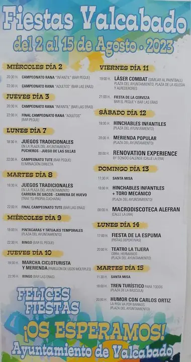 Cartel fiestas Valcabado