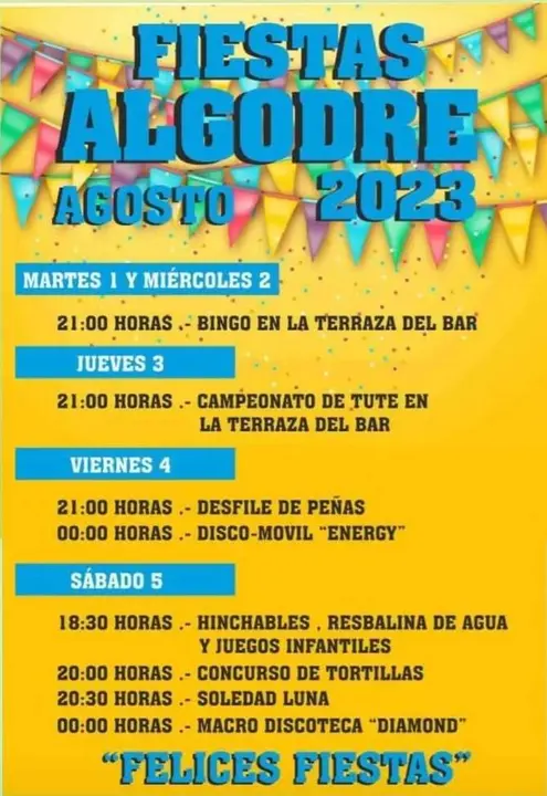 Cartel de fiestas de Algodre