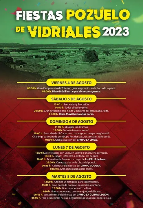 Cartel de fiestas, Pozuelo de Vidriales